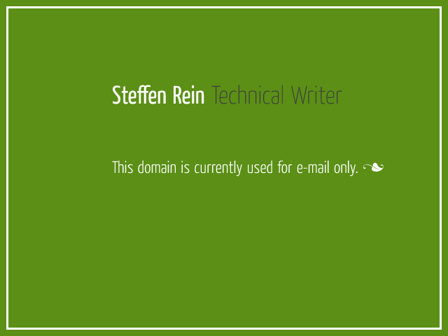 This domain is currently used for e-mail only.